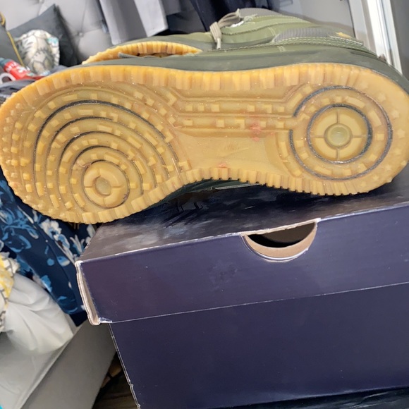 Waterproof Army Green Air Force 1’s - Picture 5 of 8